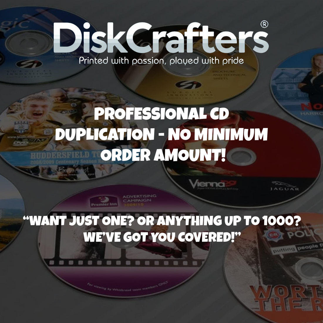 Unleash Your Music with No Minimum Order CD Duplication and Printing Services from DiskCrafters