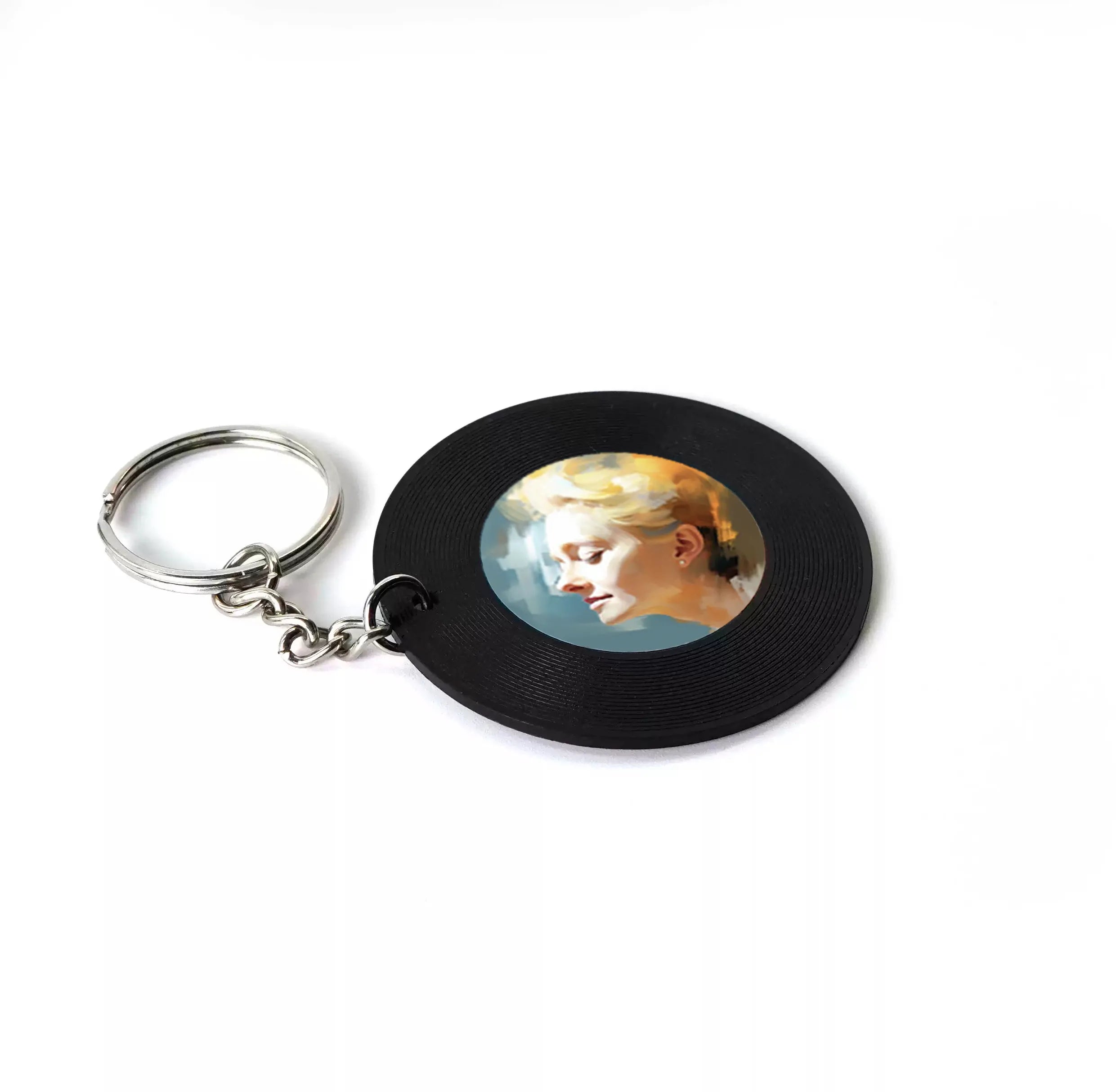 Miniature Vinyl Record Style Custom NFC Keychains