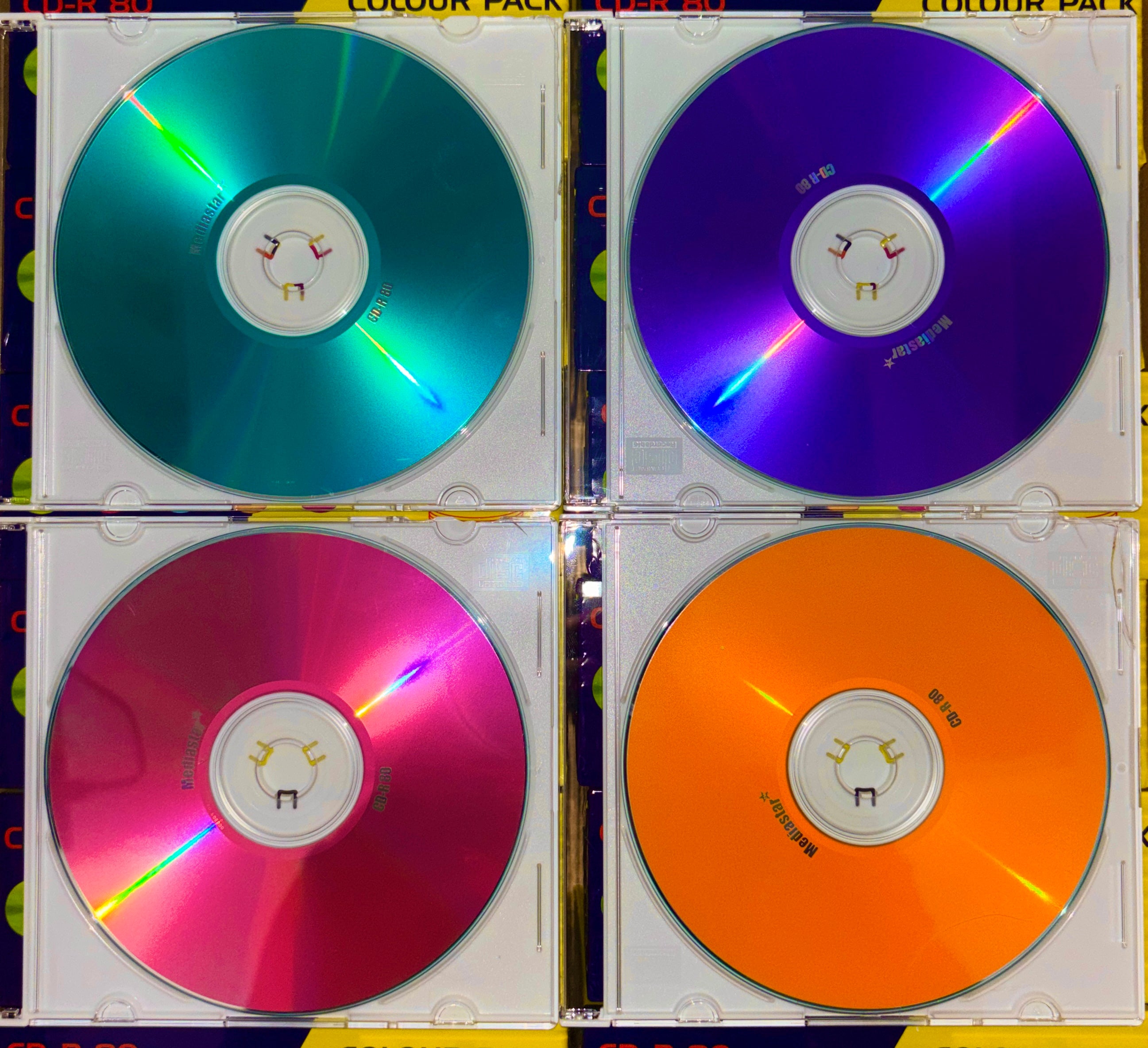 10 Pack Multi Coloured CD-R | Taiyo Yuden Japanese Import | Circa 2003 NEW Old Stock