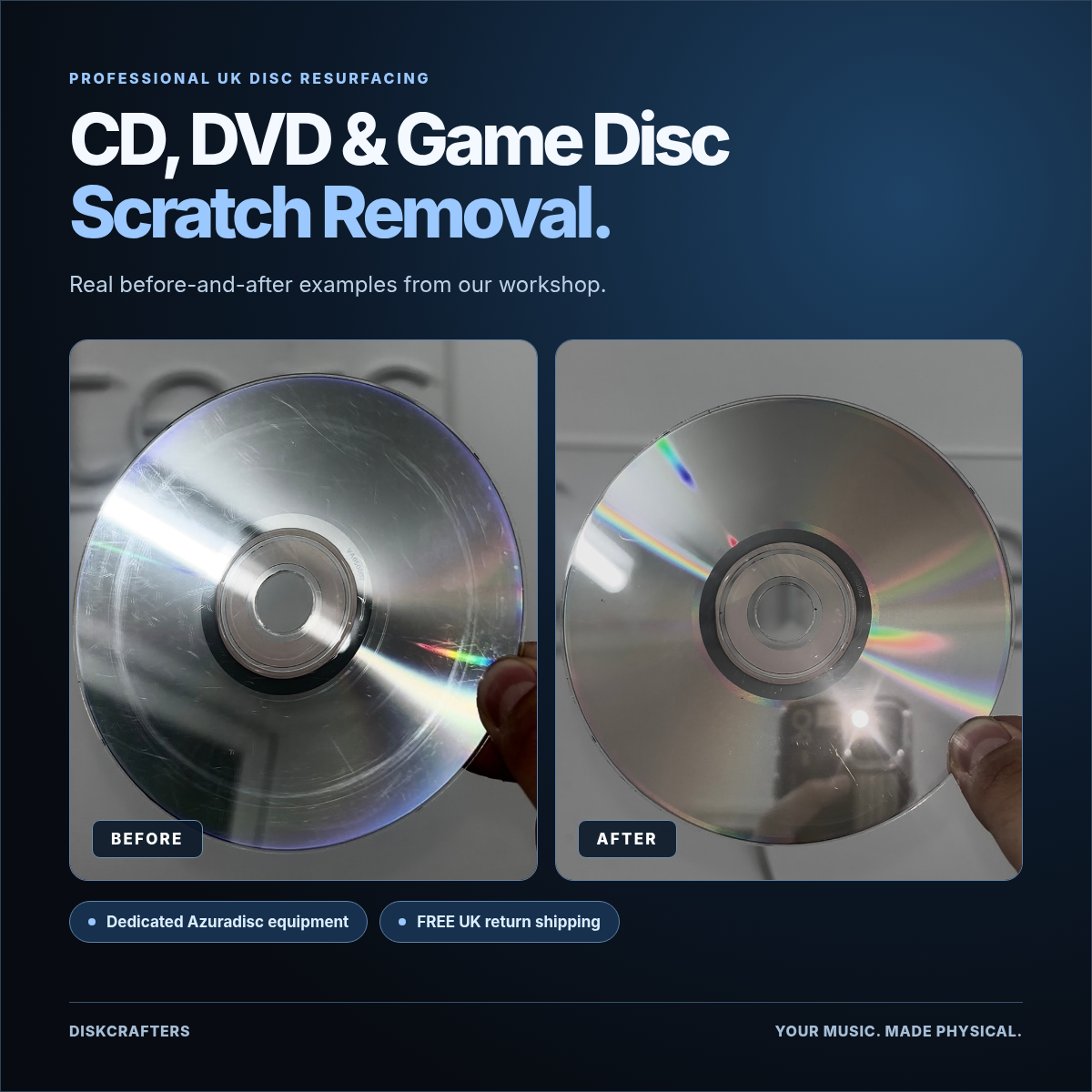 CD, DVD & Game Disc Scratch Removal – Professional Disc Resurfacing