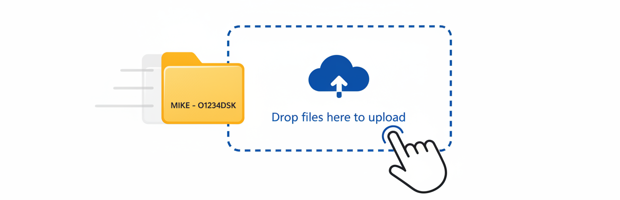 Drag folder to upload portal